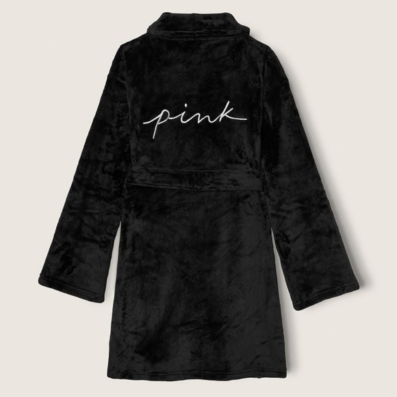 PINK VS Fluffy Robe Fit size Medium to Large NWT - Picture 2 of 6